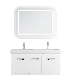 Водолей Тумба с раковиной "Астрид 120" белая, с одним ящиком – фотография-2